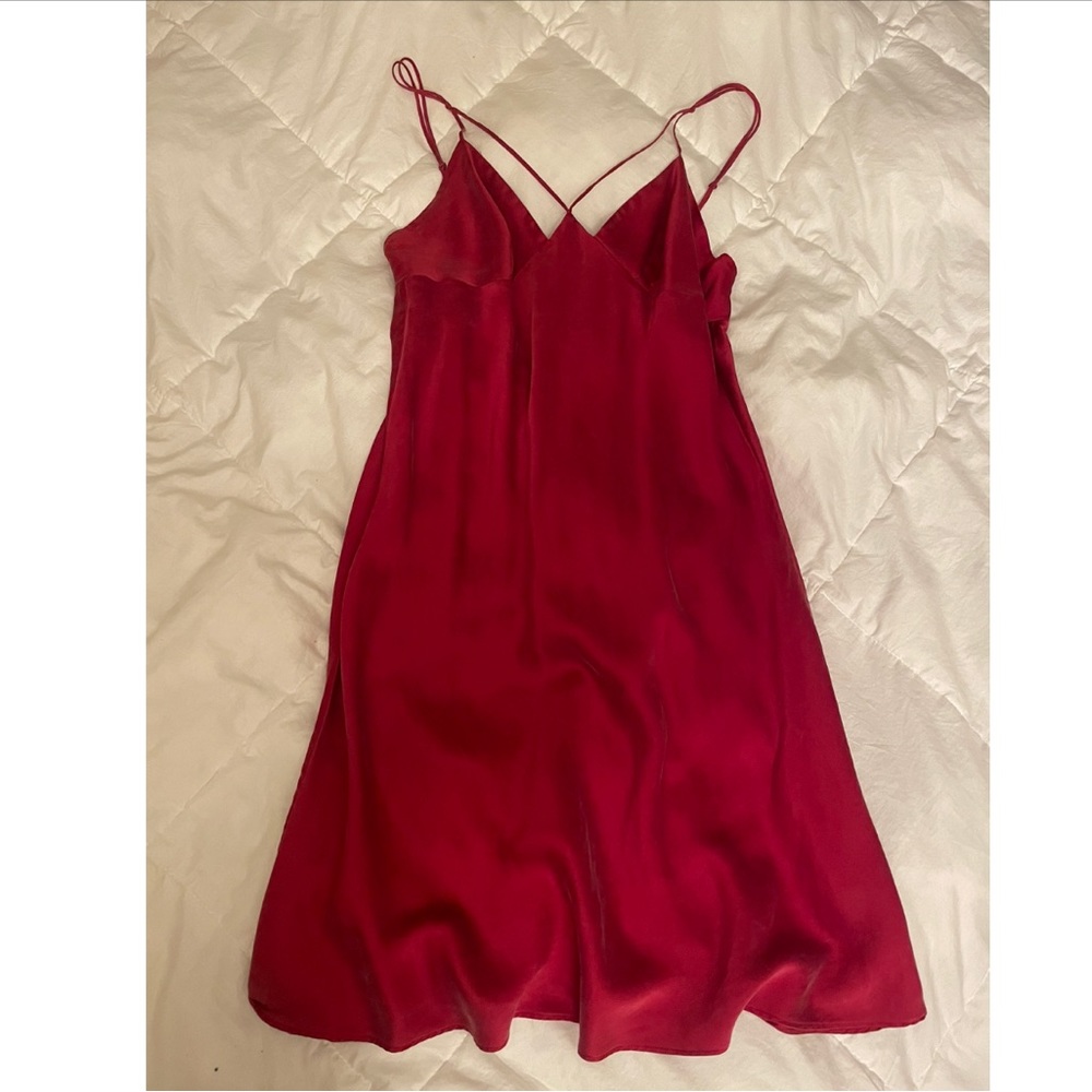 Victoria’s Secret Red Silk Slip Dress